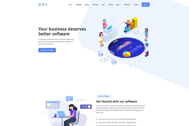 PXaas - App & Software Landing Page Theme 1.0.7