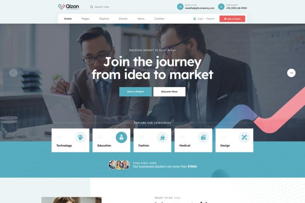 Qizon - Crowdfunding & Charity WordPress Theme 1.0.3