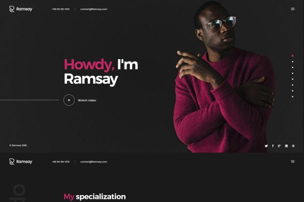 Ramsay - Personal Onepage HTML Template