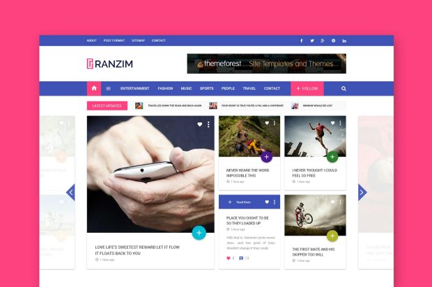 Ranzim - Magazine/News Responsive HTML Template