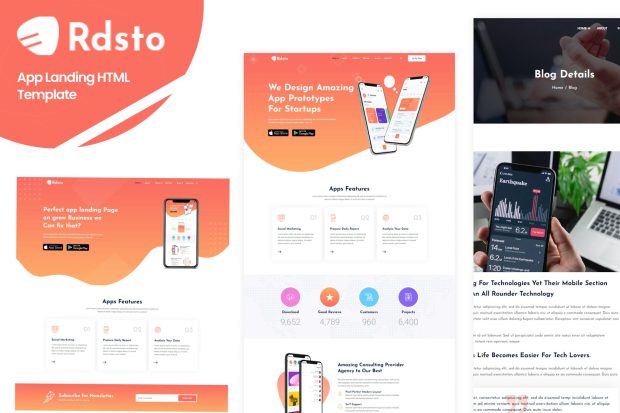 Rdsto - App Landing HTML Template