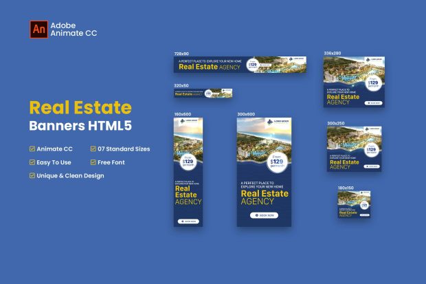 Real Estate Agency Html5 Banner Ad - Animate CC