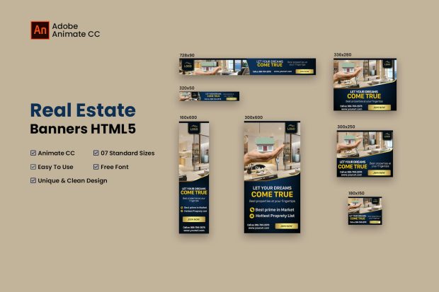 Real Estate HTML5 Ad (Animate CC)