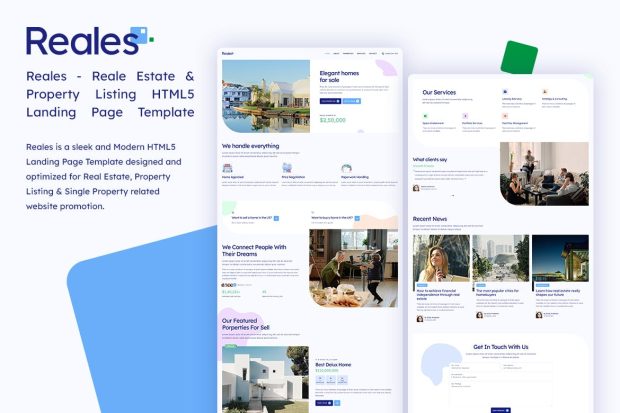 Reales - Real Estate Listing HTML Landing Page