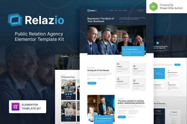 Relazio – Public Relation Agency Elementor Template Kit