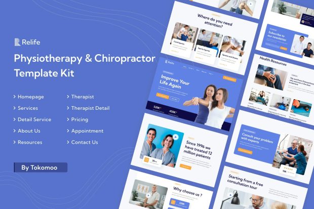 Relife | Physiotherapy & Chiropractor Elementor Template Kit