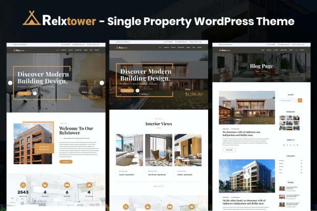 Relxtower - Single Property Elementor WordPress 1.0