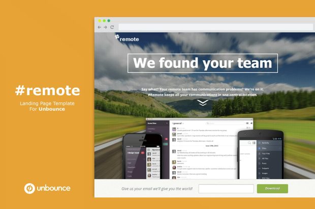 Remote | Unbounce Landing Page with Video Header