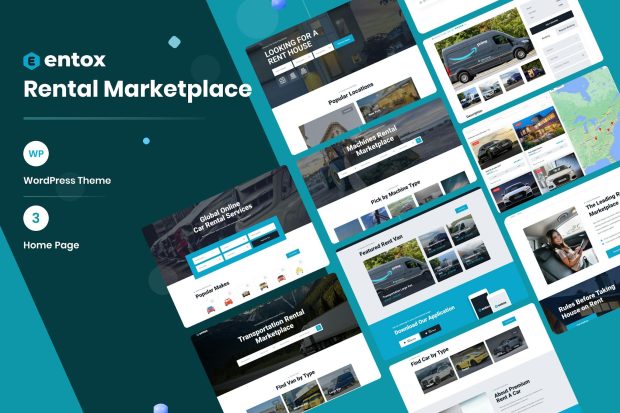 Rental Marketplace WordPress Theme - Entox 1.1.3