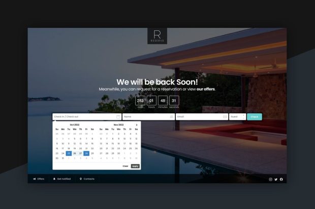 Reserve - Coming Soon with Booking Request