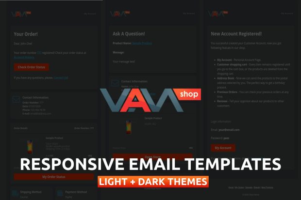 Responsive Email Templates for eCommerce WebSite