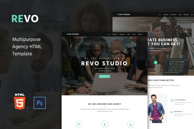 Revo Studio -  Agency Onepage HTML Template