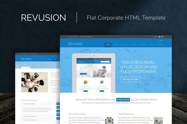 Revusion - Flat Corporate HTML Template