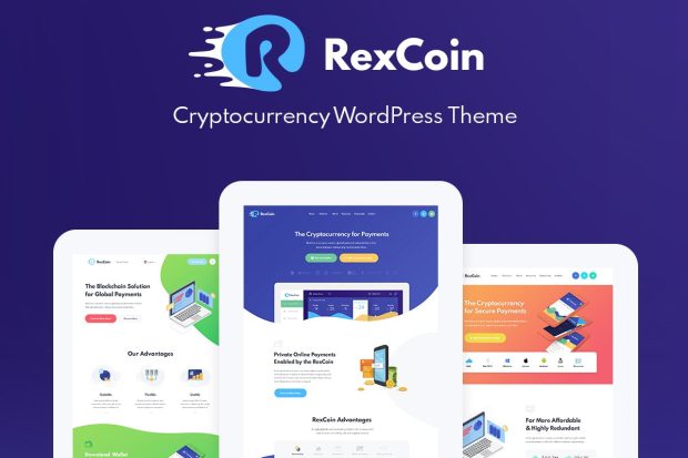 RexCoin - Cryptocurrency & Coin ICO WordPress 1.2.5