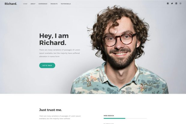 Richard. - Easy Onepage Personal Template