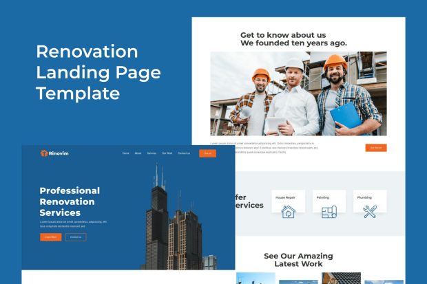 Rinovim - Renovation Landing Page Template