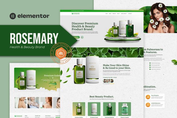 Rosemary - Health & Beauty Brand Elementor Template Kit