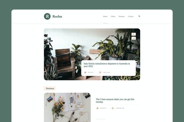 Rovlex - Blog Theme for Writers 1.0.