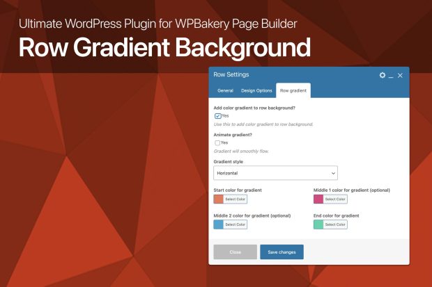 Row Gradient Background for WPBakery Page Builder 1.0