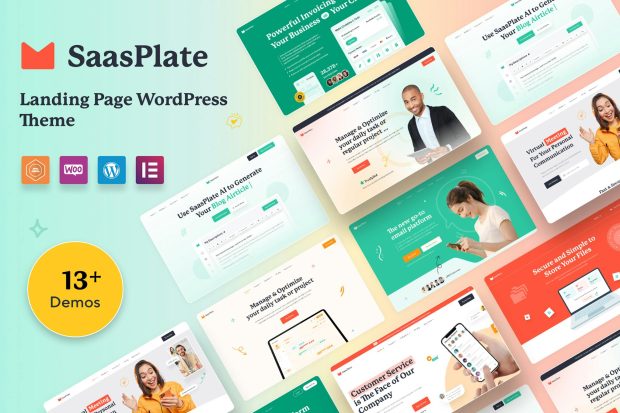 SaasPlate - Landing Page WordPress Theme 1.2.6