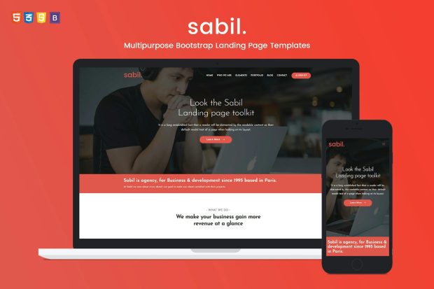 Sabil - Multipurpose Landing Page Templates