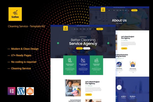 Safee - Cleaning Service Elementor Template Kit