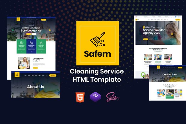 Safem - HTML Template for Cleaning Service