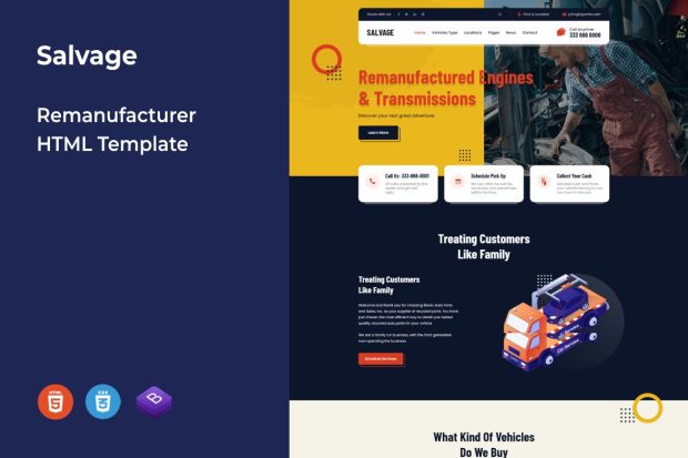 Salvage - Remanufacturer HTML Template