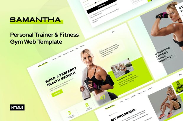 Samantha - Personal Trainer & Fitness Gym Template