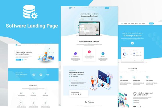 Sasoft - Software Landing Page