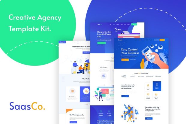 SassCo -  App Landing & Startup Elementor Template Kit