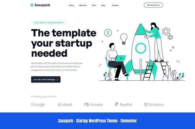 Sasspark - Startup WordPress Theme 1.0