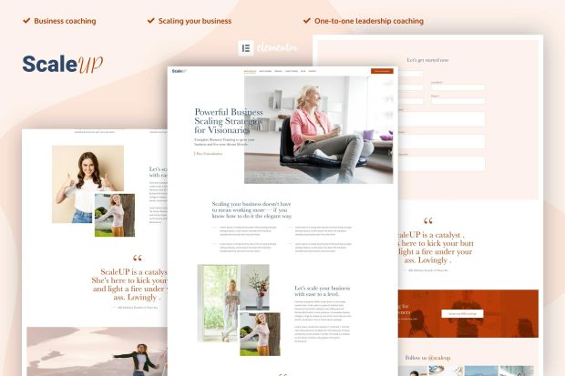 ScaleUP - Business Coaching Elementor Template Kit