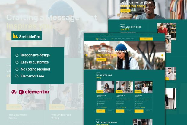 Scribble - Content Writing Service Elementor Template Kit