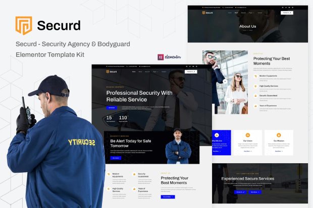 Securd - Security Agency & Bodyguard Elementor Template Kit