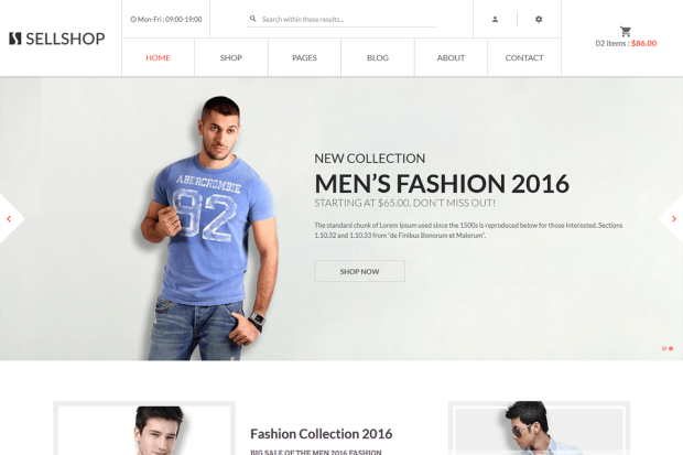 Sell Shop - eCoommerce HTML5 template