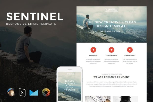 Sentinel - Responsive Email + StampReady Builder