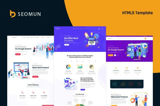 Seomun - Digital Marketing Agency HTML5 Template