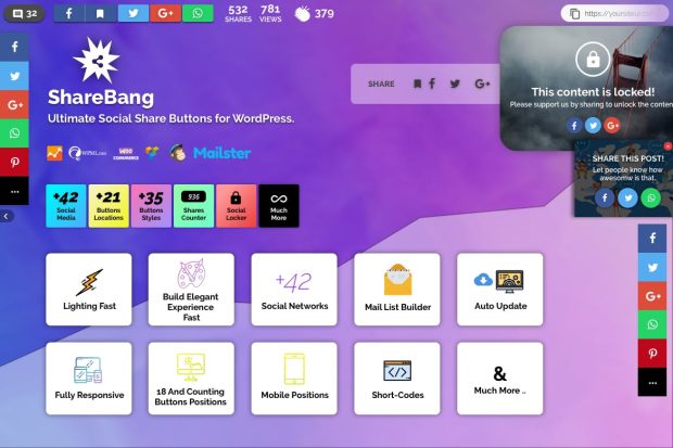 ShareBang, Ultimate Social Share Buttons for WP 1.4