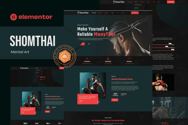 Shomthai - Matrial Art Elementor Template Kit