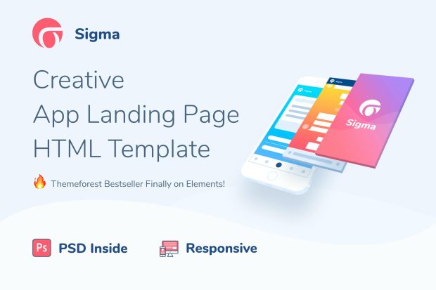 Sigma - App Landing Page HTML Template