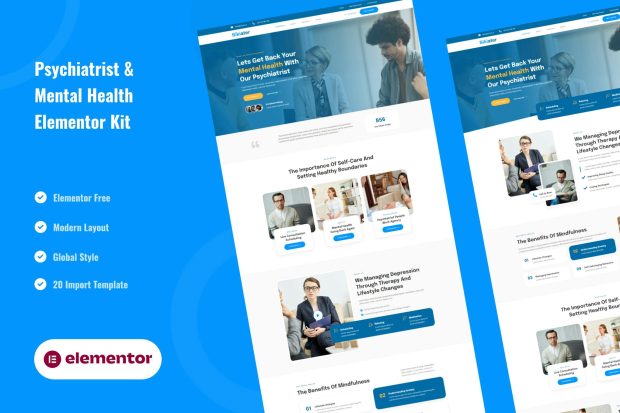 Sikiater - Psychiatrist & Mental Health Service Elementor Template Kit