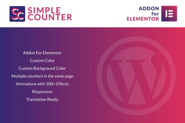 Simple Counter for Elementor WordPress Plugin 1.0