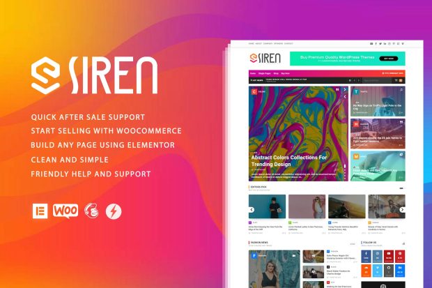 Siren - News Magazine Elementor WordPress Theme 2.2.6