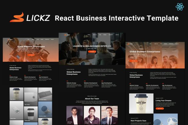 Slickz - React Business Interactive Template