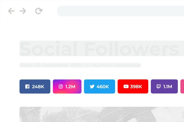 Social followers bar for WordPress 1.2.5