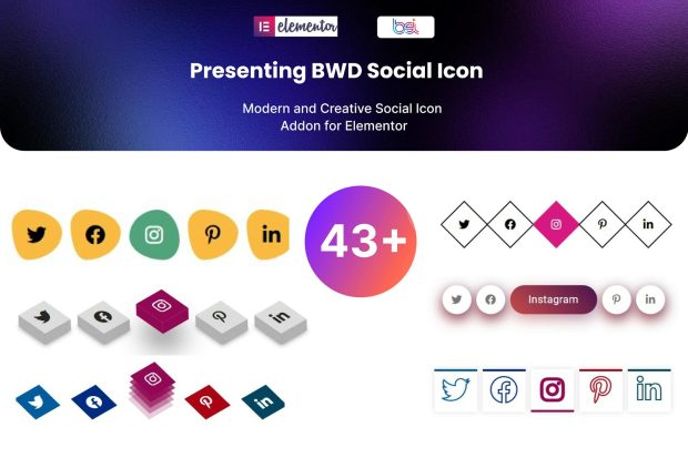 Social Media Icon addon for elementor 1.0