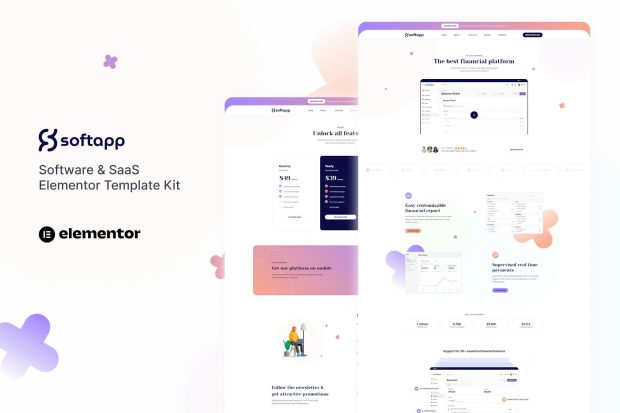 Softapp - Software & SaaS Elementor Template Kit