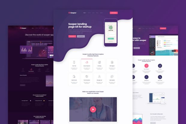 Sooper - App & Software Landing Page Template