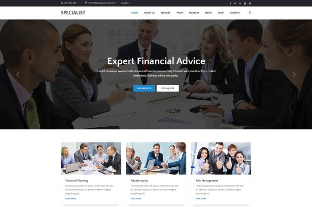 Specal - Financial, Consulting WordPress Theme 1.8